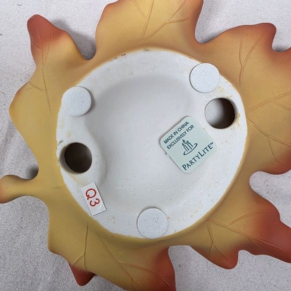 PartyLite Autumn Leaf Candle Holders - Red, Green, Orange - Picture 5 of 9